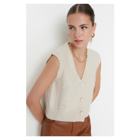 Trendyol Stone Soft Texture Tricot Sweater