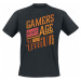Zábavné tričko Gamers Don't Age - We Level Up Tričko černá