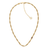 Tommy Hilfiger Dvojitý kroucený náhrdelník z pozlacené oceli Braided Metal 2780685