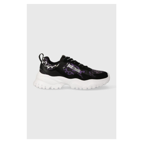 Sneakers boty Just Cavalli černá barva, 75RA3SL1 ZP371 LS1