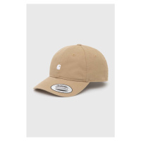 Bavlněná baseballová čepice Carhartt WIP Madison Logo Cap béžová barva, s aplikací, I023750.22WX