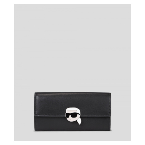 Peněženka karl lagerfeld k/ikonik 2.0 leather con fl wl černá