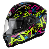 AIROH Storm Bicolor STCB17 INTG helma černá/žlutá/růžová