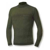 BIOTEX Cyklistické triko s dlouhým rukávem - 3D TURTLENECK - zelená