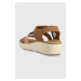 Kožené sandály Keen Ellecity Backstrap dámské, hnědá barva, na platformě