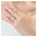 Victoria Filippi Pozlacený prsten Marcio se zirkony P490/56 Bílá/čirá