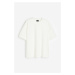 H & M - Bavlněné tričko Oversized Fit - bílá