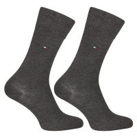 2PACK pánské ponožky Tommy Hilfiger vysoké šedé (371111 030)