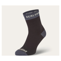 Sealskinz Waterproof Warm Weather Ankle Length Sock Black/Grey XL Cyklo ponožky