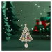 Éternelle Vánoční brož Swarovski Elements Christmas Tree - vánoční stomeček B2205-xr02704 Zlatá