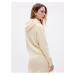 Krémový dámský žebrovaný svetr s kapucí GAP CashSoft