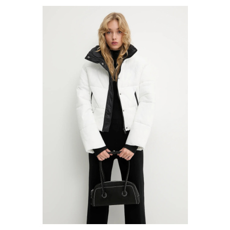 Bunda Answear.LAB dámská, bílá barva, zimní, oversize