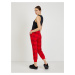 Červené dámské kostkované tepláky Calvin Klein Jeans