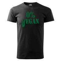 DOBRÝ TRIKO Pánské tričko s potiskem 0% VEGAN zelený potisk