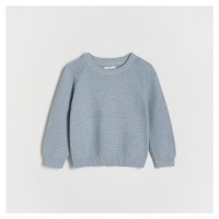Reserved - Strukturální svetr s bavlnou - Modrá