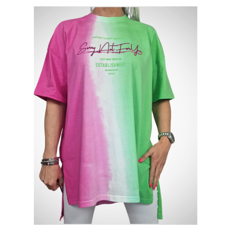 Zeleno-růžové triko SORRY