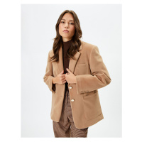 Koton Blazer Jacket Buttoned Pocket Detailed