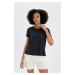 DeFactoFit Standard Fit Modal Crew Neck Short Sleeve T-Shirt