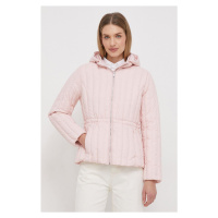 Péřová bunda Tommy Hilfiger dámská, růžová barva, zimní, WW0WW40484