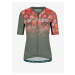 Khaki dámský květovaný cyklistický dres Kilpi ORETI
