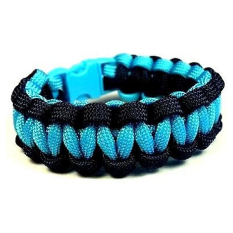 Cordell Paracord náramek Solomon Černá-Modrá XL ( 20 - 21 cm )