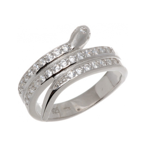 Stříbrný prsten ve tvaru hada SVLR0055XG4B154