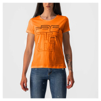 CASTELLI Cyklistické triko s krátkým rukávem - BELLAGIO TEE LADY - oranžová