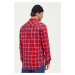 Košile Tommy Jeans červená barva, regular, s klasickým límcem