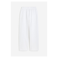 H & M - Teplákové kalhoty - bílá