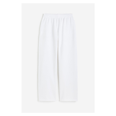 H & M - Teplákové kalhoty - bílá H&M