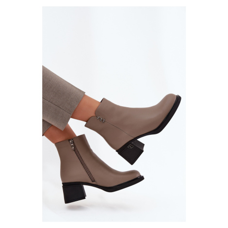 Kožené Zateplené Dámské Kotníkové Boty na Klín Vinceza 91159