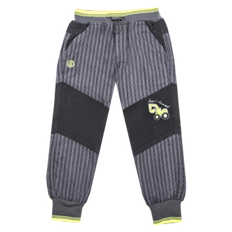 Chlapecké outdoorové kalhoty - GRACE B-84271, šedá/ signální pas Barva: Šedá