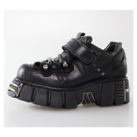 boty kožené dámské - Bolt Shoes Black - NEW ROCK - M.131-S1