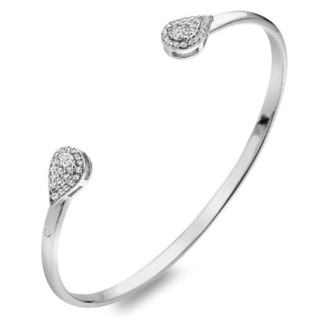 Hot Diamonds Elegantní stříbrný náramek s diamantem a topazy Glimmer DC179