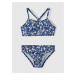 Modré holčičí květované dvoudílné plavky name it Felisia