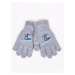 Yoclub Kids's Boys' Five-Finger Gloves RED-0012C-AA5A-015