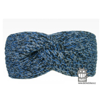 Pletená čelenka Dráče - Twist 16, modrá melír Barva: Modrá