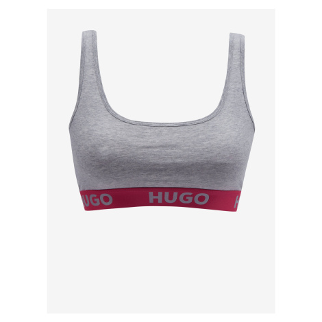 Šedá dámská žíhaná podprsenka HUGO Hugo Boss