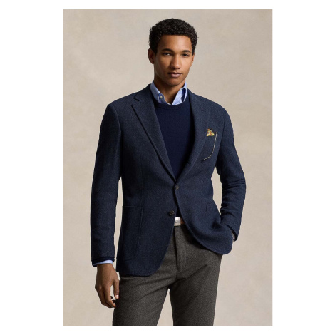 Sako Polo Ralph Lauren Broken Herringbone tmavomodrá barva, 715952597
