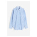 H & M - Oversized popelínová košile - modrá