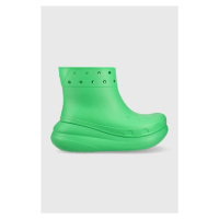 Holínky Crocs Classic Crush Rain Boot dámské, zelená barva, 207946, 207946.3E8-3E8