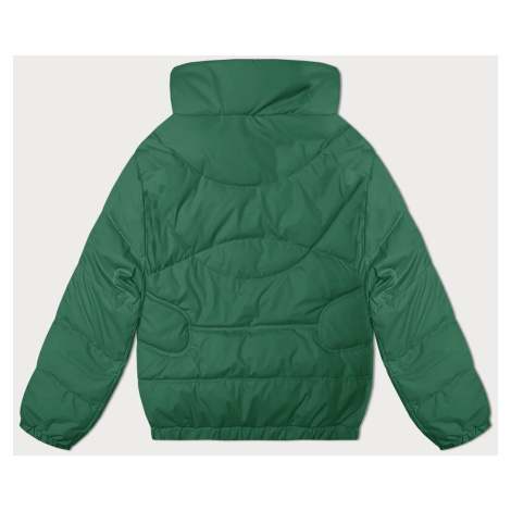 Zelená prošívaná bunda se stojáčkem Miss TiTi (2481)