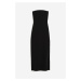 H & M - Pletené šaty bandeau - černá