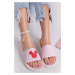 Růžovo-bílé pantofle Mickey Mouse