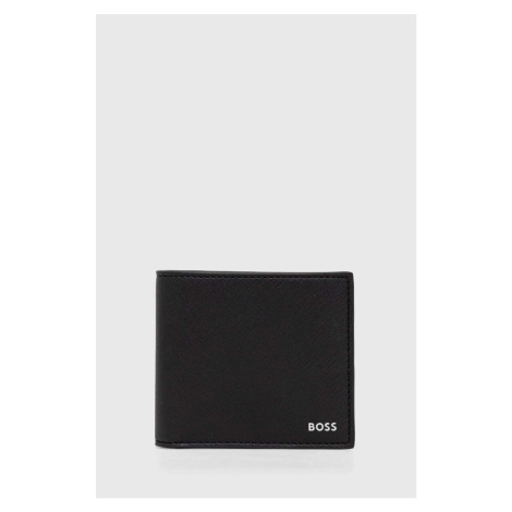 Kožená peněženka BOSS černá barva, 50485600 Hugo Boss