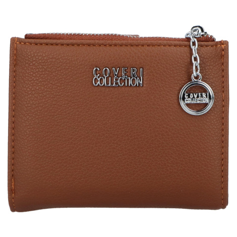 Malá dámská koženková peněženka na zip Luis, hnědá Coveri