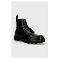 Kožené boty Kenzo Ukio Lace Up Boots pánské, černá barva, FE65BT110L52.99