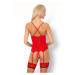 Erotické kalhotky + korzet Gorset Parmin LC 90445 Salssa Red Collection