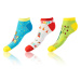 Bellinda CRAZY IN-SHOE SOCKS 3x - Modern color low crazy socks unisex - light green - red - blue
