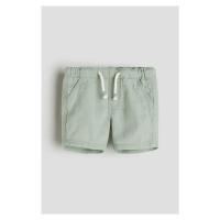 H & M - Bavlněné šortky - zelená